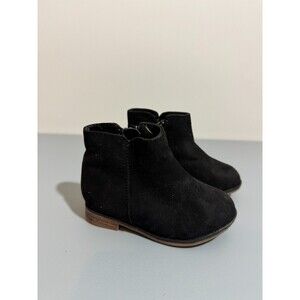 Cat & Jack Girl's Shoes Bootie Side Zipper Black Size 6